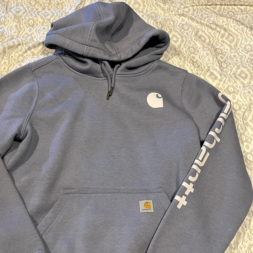 Carhartt Blue Hoodie with Logo